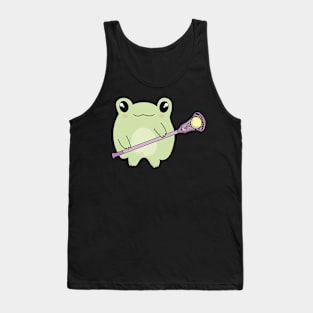 Kawaii Frog Loves Lacrosse Tank Top